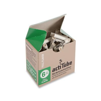 Acti Tube Φιλτράκια Ενεργού Άνθρακα Extra Slim 6mm 50 Φίλτρα