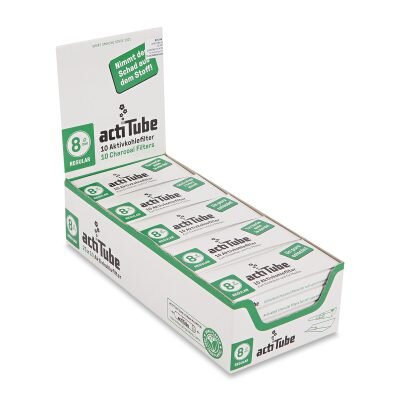 Acti Tube Φιλτράκια Ενεργού Άνθρακα Regular 8mm 10 Φίλτρα - Κουτί