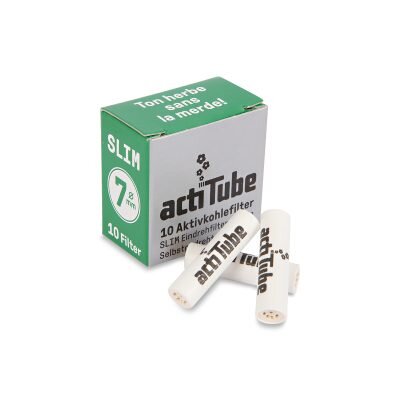 Acti Tube Φιλτράκια Ενεργού Άνθρακα Slim 7mm 10 Φίλτρα