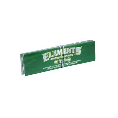 ELEMENTS® Connoisseur Πράσινο - Μεγάλα Χαρτάκια Στριφτού KingSize Slim Με Τζιβάνες