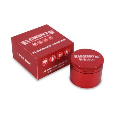 ELEMENTS® Κόκκινο Grinder Αλουμινίου 4μέρη Large