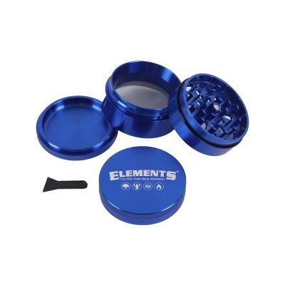 ELEMENTS® Μπλε Grinder Αλουμινίου 4μέρη Large-1