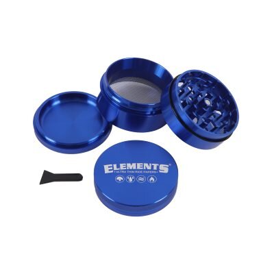 ELEMENTS® Μπλε Grinder Αλουμινίου 4μέρη Medium-1
