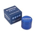 ELEMENTS® Μπλε Grinder Τρίφτης Καπνού Αλουμινίου 4μέρη Small