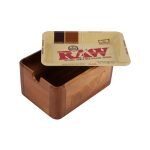 RAW® Cache Box – Ξύλινο Κουτί Αποθήκευσης με Μεταλλικό Δίσκο Στριψίματος Mini -1