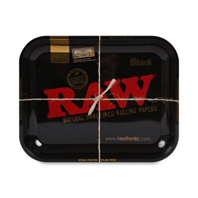 RAW® Metal Rolling Tray Black – Μεταλλικός Δίσκος Στριψίματος Medium