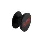 Pop SOcket κινητού μαύρο με κόκκινο λογοτυπο raw