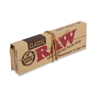 RAW® Κλασικό Connoisseur – Χαρτάκια Στριφτού 1¼ Με Τζιβάνες