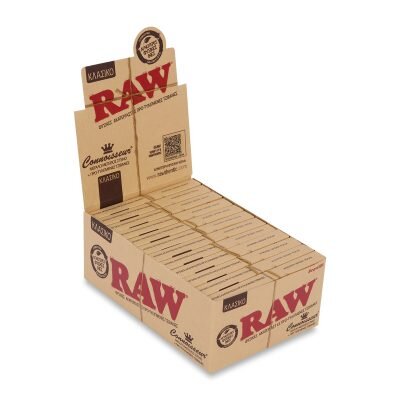 RAW® Κλασικό Connoisseur – Χαρτάκια Στριφτού Μεγάλα KingSize Slim Με Προτυλιγμένες Τζιβάνες - Κουτί