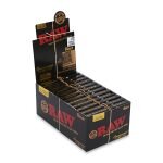 RAW® Μαύρο Κλασικό Connoisseur – Χαρτάκια Στριφτού 1¼ Με Τζιβάνες - Κουτί