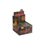 RAW® Μαύρο Κλασικό Connoisseur – Χαρτάκια Στριφτού Μεγάλο KingSize Slim Με Τζιβάνες - Κουτί