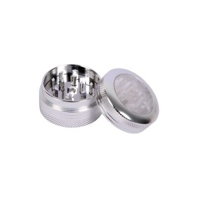 Clear Top Grinder Τρίφτης Καπνού Αλουμινίου Με Διάφανο Καπάκι 2μέρη-1