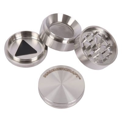 Hammercraft Grinder Τρίφτης Καπνού από Ανοξείδωτο Ατσάλι 4 μέρη Medium-1