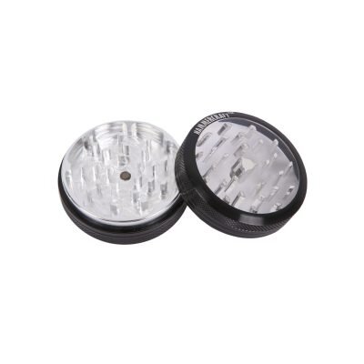 Hammercraft Μαύρο Grinder Τρίφτης Καπνού Αλουμινίου Με Διάφανο Καπάκι 2μέρη-1