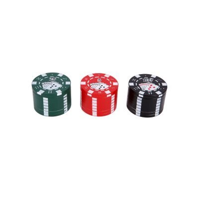 Poker Chip Μεταλλικό Grinder Τρίφτης Καπνού 3μέρη
