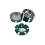 Poker Chip Μεταλλικό Grinder Τρίφτης Καπνού 3μέρη - Πράσινο