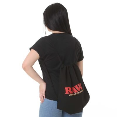 RAW® Μαύρη Τσάντα Πλάτης Drawstring Bag Black -1