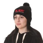 RAW® Χειμερινός Πλεκτός Σκούφος Μαύρος-1