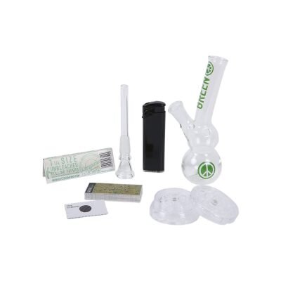 Γυάλινο Bong Σετ Δώρου Amsterdam Greenline 14cm-1