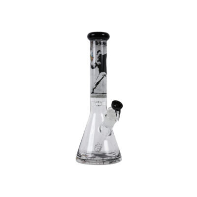 Γυάλινο Ice Bong G-Rollz Banksy's 'Flower Thrower' - Beaker White 37cm