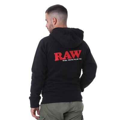 Rolling Papers Φούτερ Μαύρο RAW Edition 2-Πίσω όψη