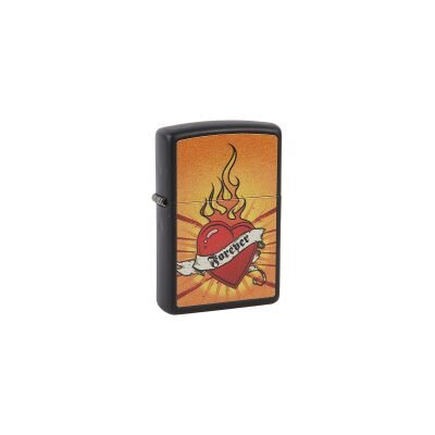 Zippo® Αναπτήρας Μαύρος Loveheat Heart Flame