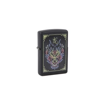Zippo® Αναπτήρας Μαύρος Neon Dragon Design