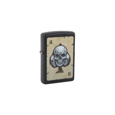 Zippo® Αναπτήρας Μαύρος Skulls and Poker Card
