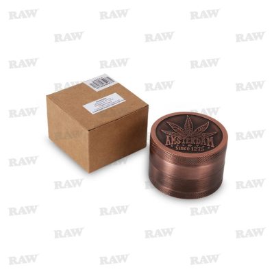 Amsterdam Leaf 4 Part Zinc Grinder 60mm