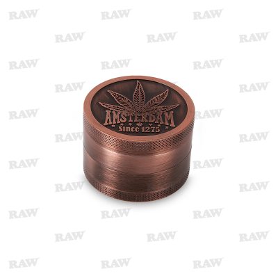 Amsterdam Leaf 4 Part Zinc Grinder 60mm