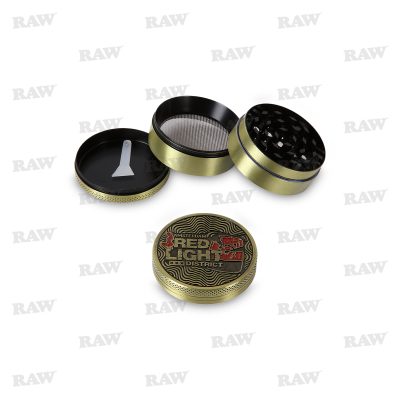 Amsterdam Red Light 4 Part Zinc Grinder 50mm