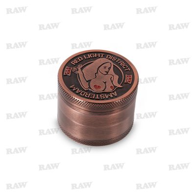 Amsterdam Red Light 4 Part Zinc Grinder 50mm