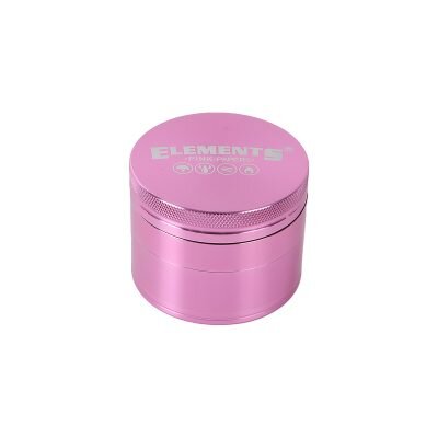 ELEMENTS® Ροζ Grinder Τρίφτης Καπνού Αλουμινίου 4μέρη Large