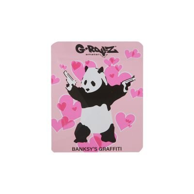 G-Rollz Banksy’s Graffiti ‘Panda Gunnin’ 65x85mm Smell Proof Bags