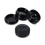 Hammercraft x RAW® Μαύρο Grinder Τρίφτης Καπνού Αλουμινίου 4μέρη Small-1