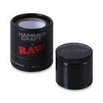 Hammercraft x RAW® Μαύρο Grinder Τρίφτης Καπνού Αλουμινίου 4μέρη Small