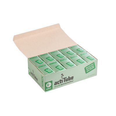 Acti Tube Κωνικά Φιλτράκια Ενεργού Άνθρακα 6mm 50 Φίλτρα Κουτί