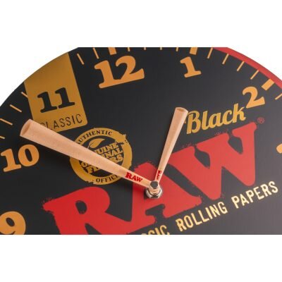 RAW® Μαύρο Ρολόι Τοίχου Black Wall Clock-1