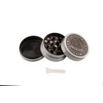 Amsterdam Green Μεταλλικό Grinder Τρίφτης Καπνού 3μέρη 40mm Ασημι1