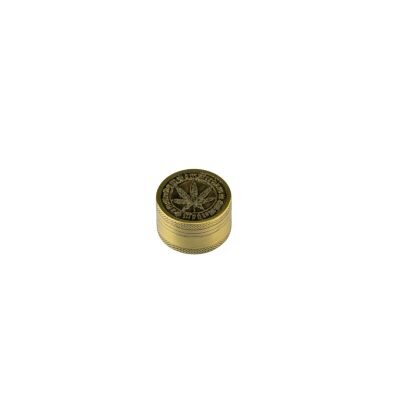 Amsterdam Green Μεταλλικό Grinder Τρίφτης Καπνού 3μέρη 40mm Χρυσο