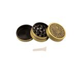 Amsterdam Green Μεταλλικό Grinder Τρίφτης Καπνού 3μέρη 40mm Χρυσό1