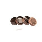 Amsterdam Leaf Μεταλλικό Grinder Τρίφτης Καπνού 4μέρη 40mm Χάλκινο 1