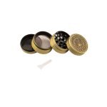 Amsterdam Leaf Μεταλλικό Grinder Τρίφτης Καπνού 4μέρη 40mm Χρυσο 1