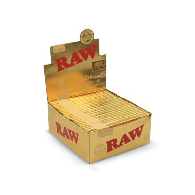 RAW® Ethereal Χρυσό Χαρτάκια Στριφτού Μεγάλα KingSize Slim- display