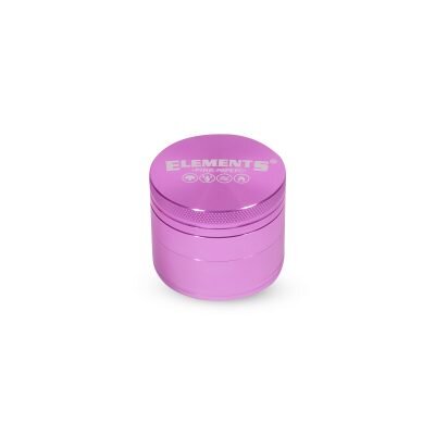 ELEMENTS® Ροζ Grinder Τρίφτης Καπνού Αλουμινίου 4μέρη Medium