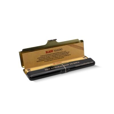 RAW® Black Μεταλλική Θήκη Για Χαρτάκια Στριφτού KingSize- Ανοιχτό