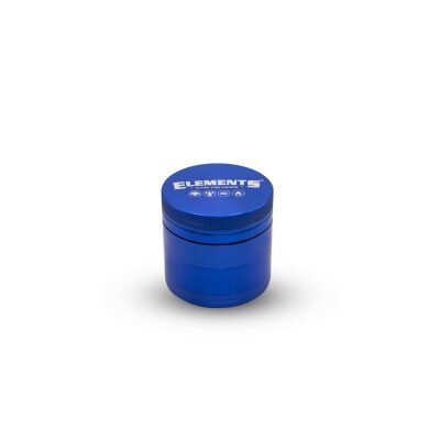 ELEMENTS® Μπλε Grinder Τρίφτης Καπνού Αλουμινίου 4μέρη Mini