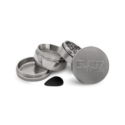 RAW® Grinder Τρίφτης Καπνού από Ανοξείδωτο Ατσάλι 4μέρη 60mm