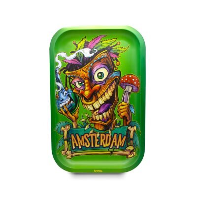 G-Rollz Tiki Μεταλλικός Δίσκος Στριψίματος Medium – Rolling Tray