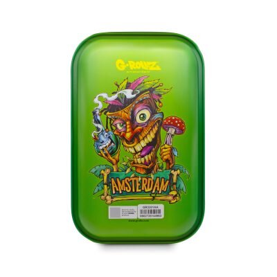 G-Rollz Tiki Μεταλλικός Δίσκος Στριψίματος Medium – Rolling Tray Πίσω Μέρος